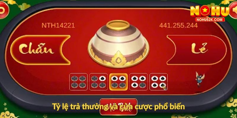 Tỷ lệ trả thưởng và cửa cược phổ biến